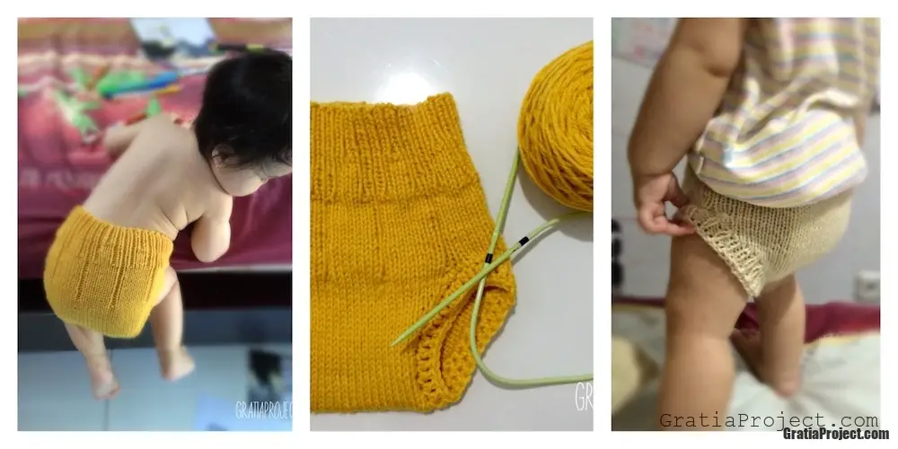Knitting Wool Diaper Soaker For Charlotte