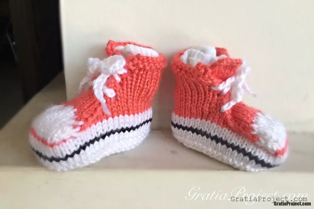 baby converse shoes knitting pattern