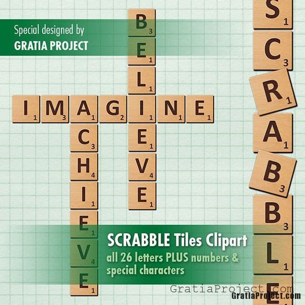 Scrabble Tiles Wooden Letters Clip Art