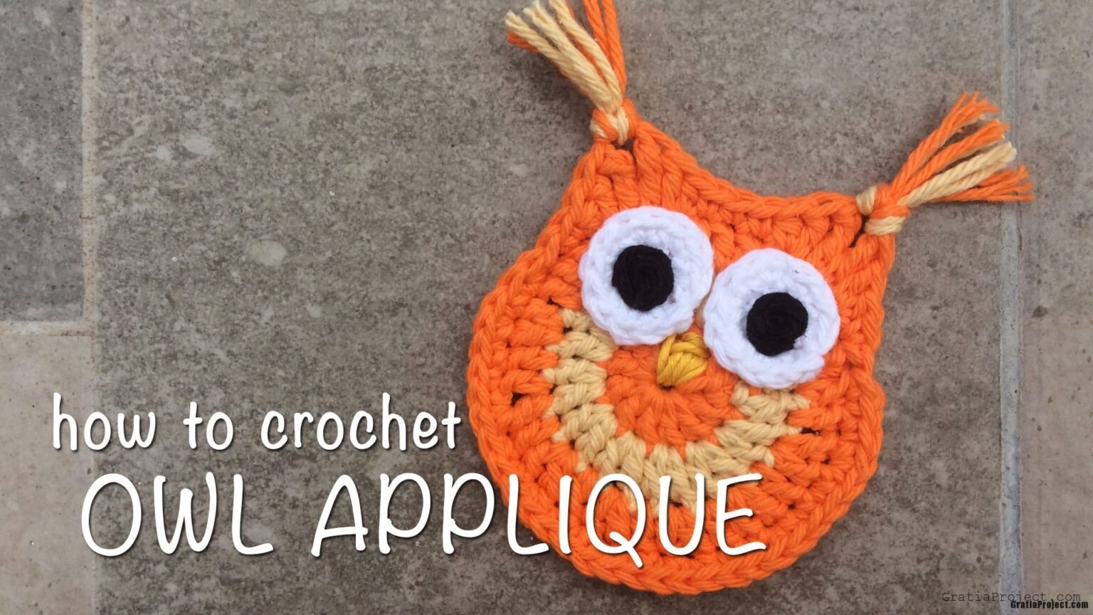 How To Crochet Owl Applique Gratia Project