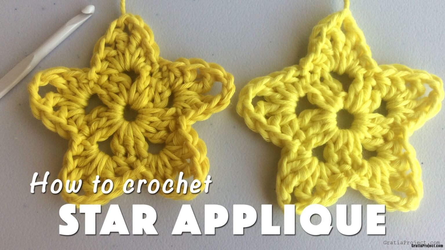 How To Crochet Star Applique Gratia Project