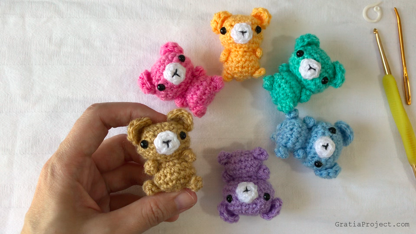 mini teddy bear amigurumi crochet pattern