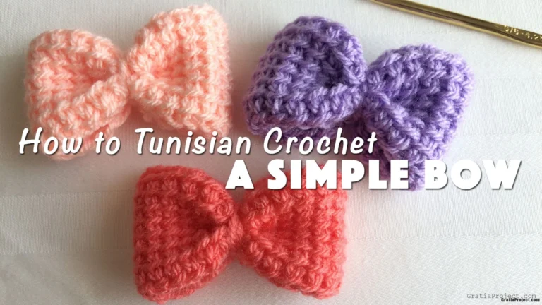how-to-tunisian-crochet-a-simple-bow