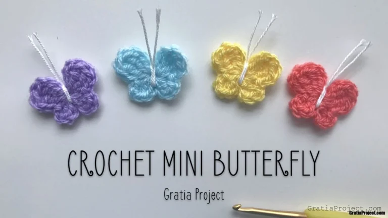 Mini Butterfly Applique Crochet Tutorial