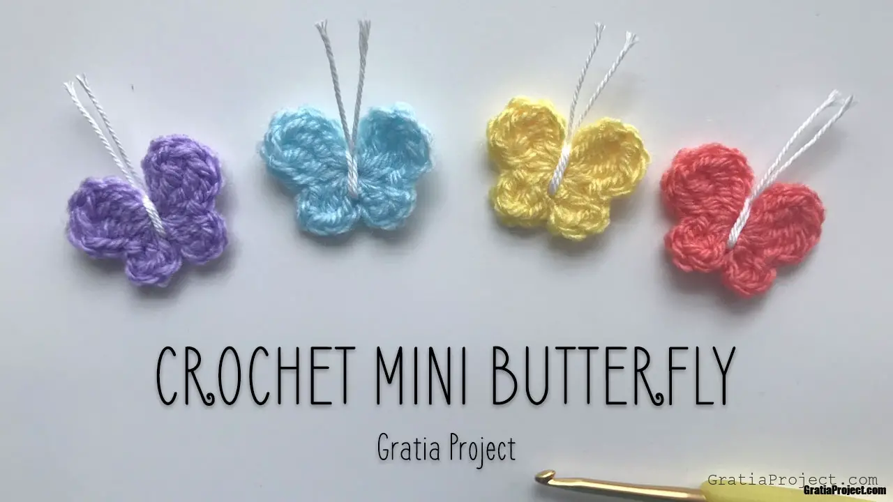 Mini Butterfly Applique Crochet Tutorial