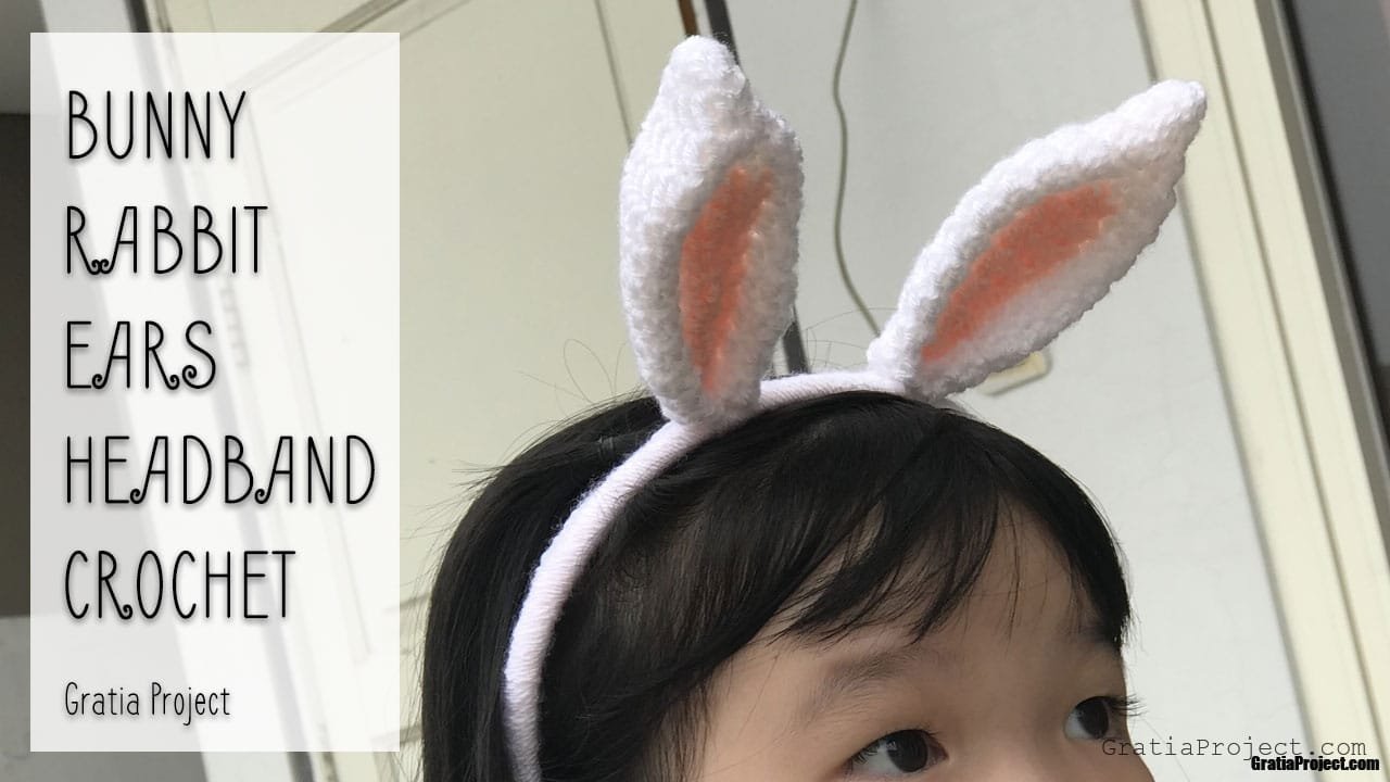 Crochet BUNNY RABBIT EARS HEADBAND