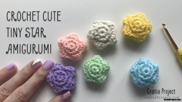 crochet cute tiny star amigurumi