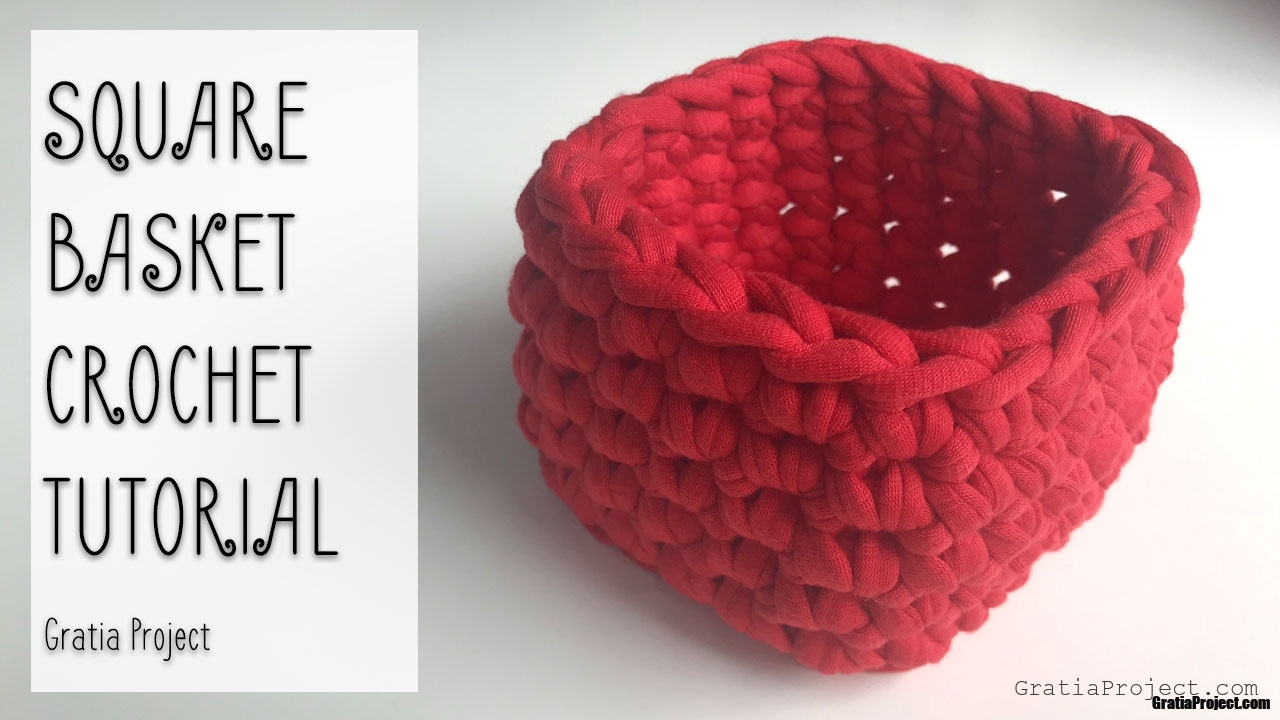 Square Basket Crochet Tutorial (Invisible Join Slip Stitch in The Round)
