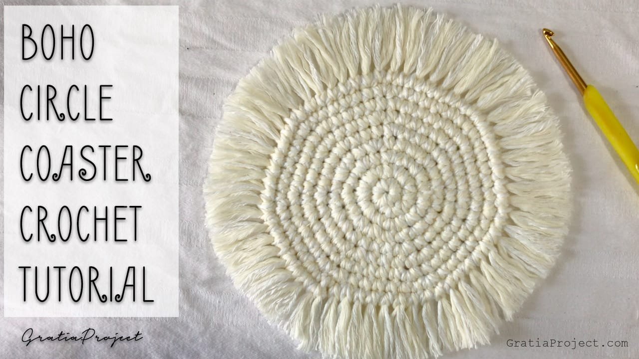 Boho Circle Coaster Crochet Tutorial | Home Decor