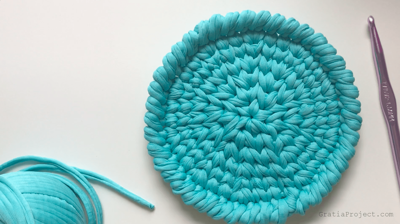 Crochet Coaster Pattern With T-Shirt Yarn