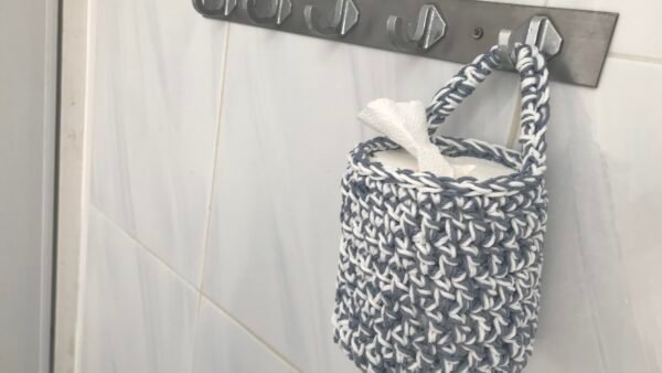 Crochet Hanging Toilet Paper Holder