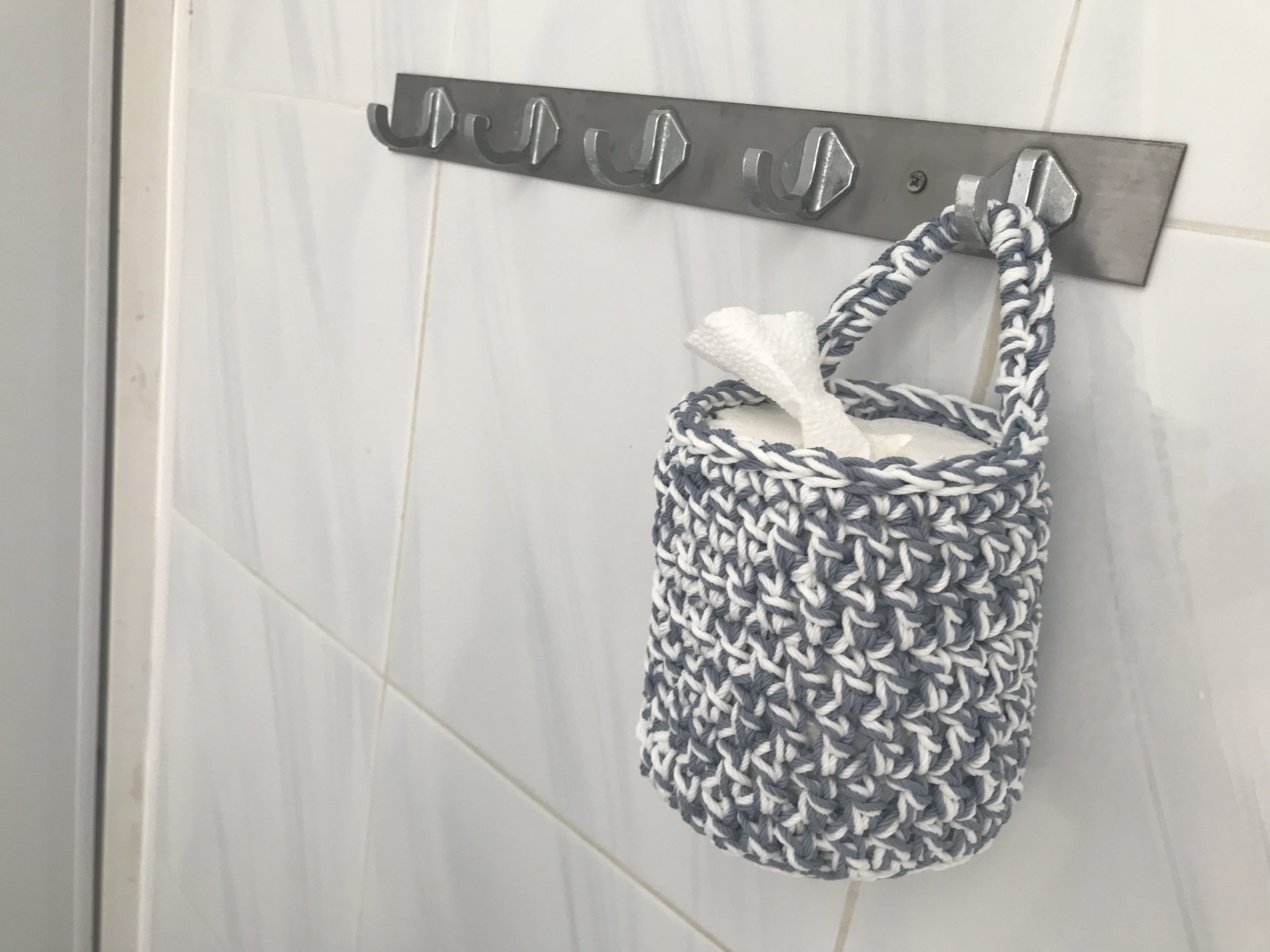 Crochet Hanging Toilet Paper Holder