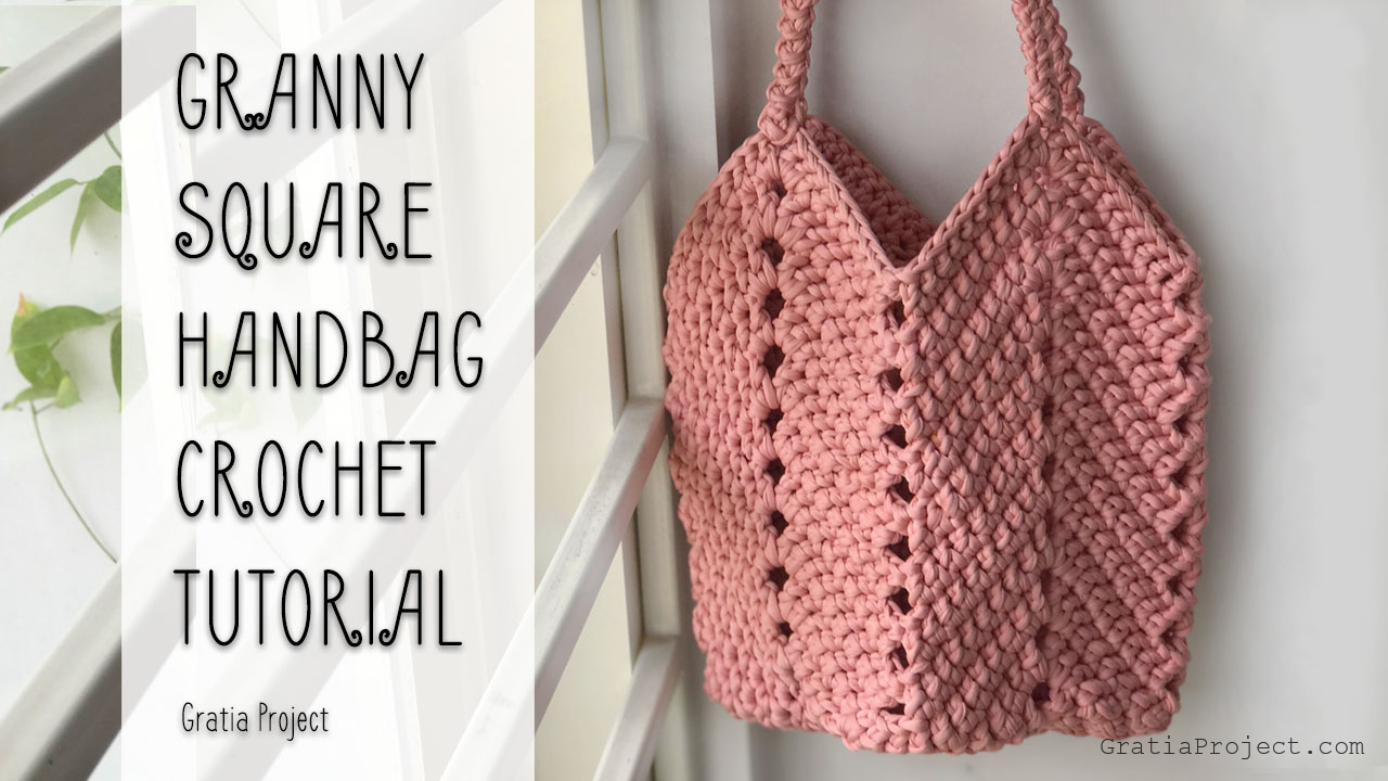 Granny Square Bottom Handbag Crochet Tutorial