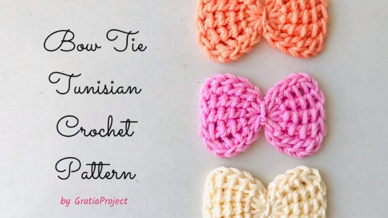 Bow Tie Tunisian Crochet Tutorial
