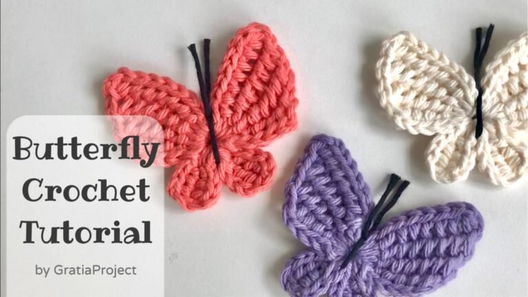 Butterfly Crochet Tutorial | Tunisian Butterfly Applique