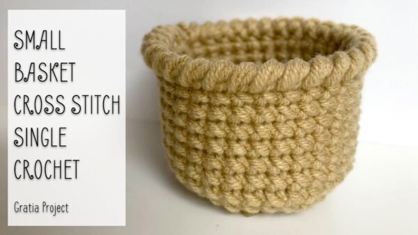 Small Basket Cross Stitch Single Crochet