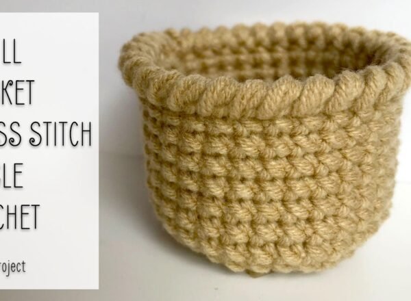 Small Basket Cross Stitch Single Crochet