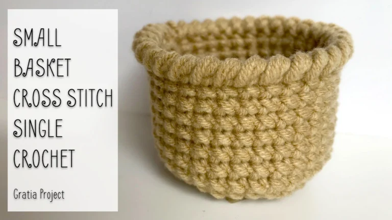 Small Basket Cross Stitch Single Crochet