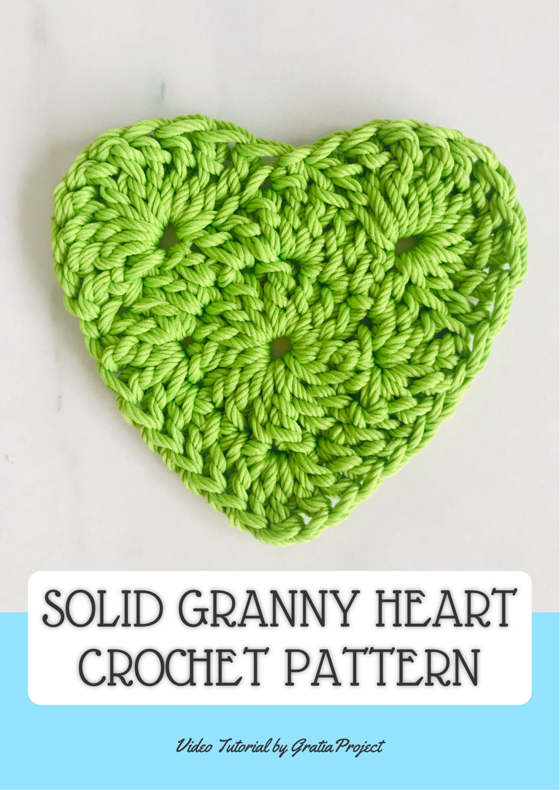 Solid Granny Heart Crochet Tutorial