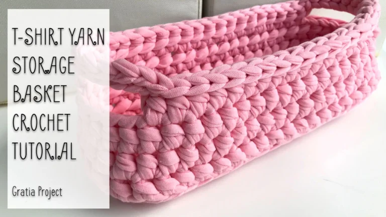 T-Shirt Yarn Storage Basket With Handles Crochet Tutorial