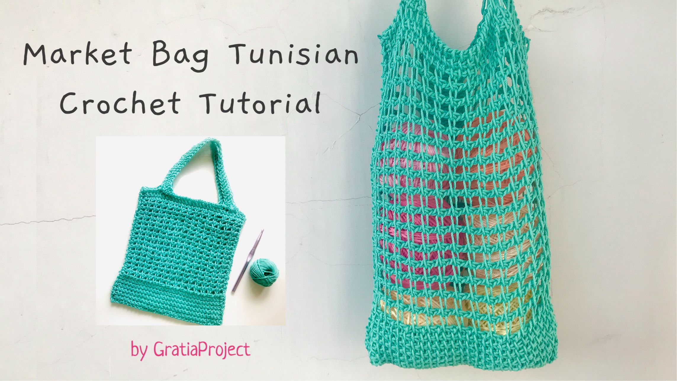Market Bag Tunisian Crochet Tutorial
