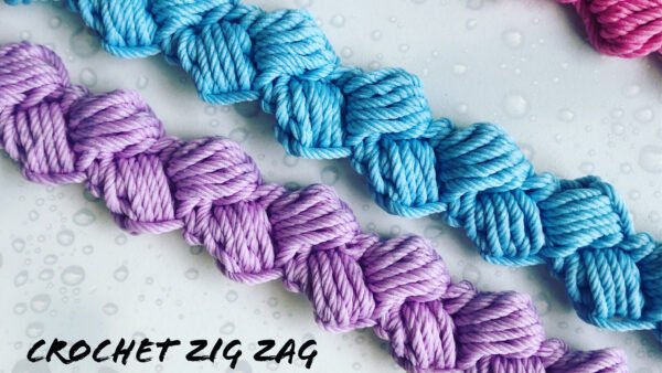 Crochet Zig Zag Puff Stitch Tutorial