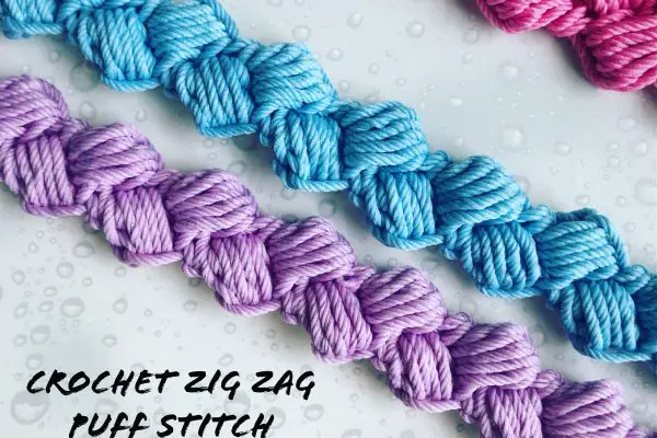 Crochet Zig Zag Puff Stitch Tutorial
