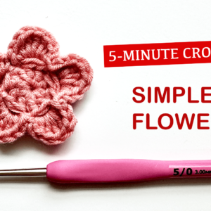 5-minute-crochet-simple-flower