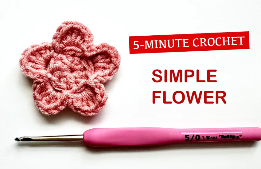 5-minute-crochet-simple-flower