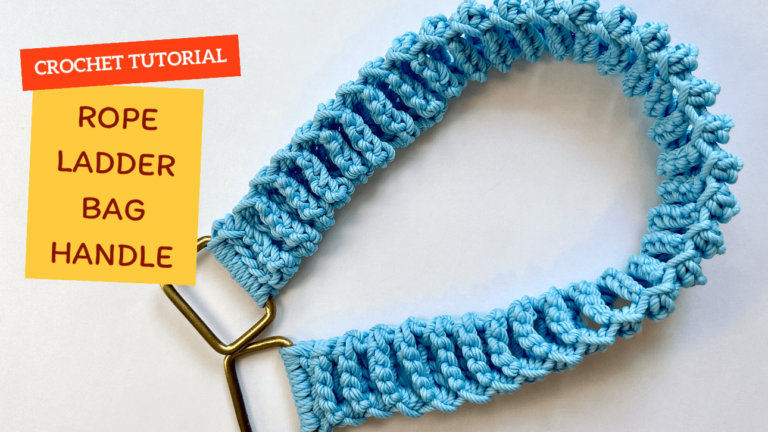 crochet cord ladder bag handle