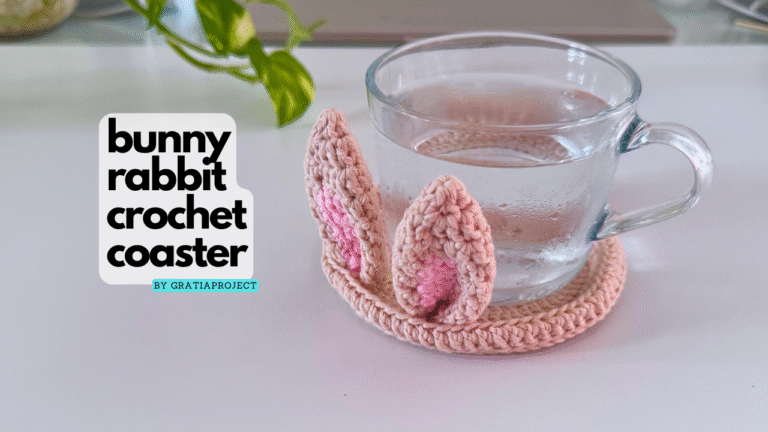 Bunny Rabbit Crochet Coaster