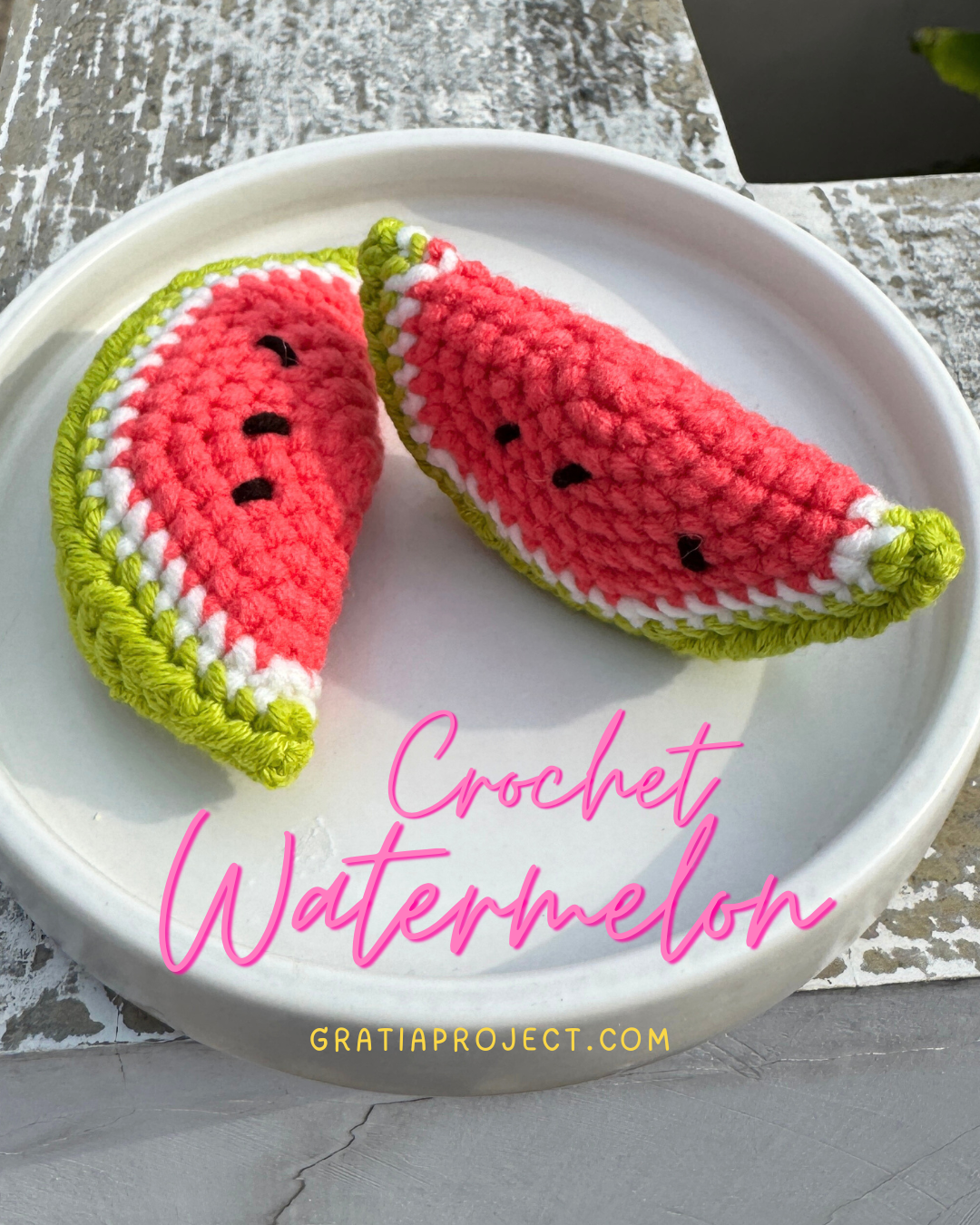 watermelon crochet amigurumi