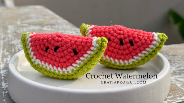 crochet watermelon slice