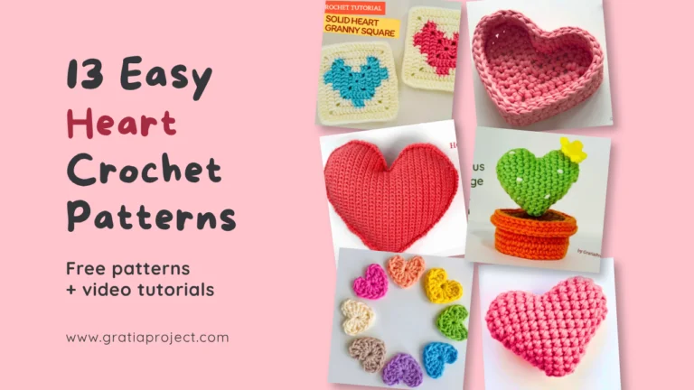 13 Easy Heart Crochet Patterns (Free) + Valentine’s Gift Ideas